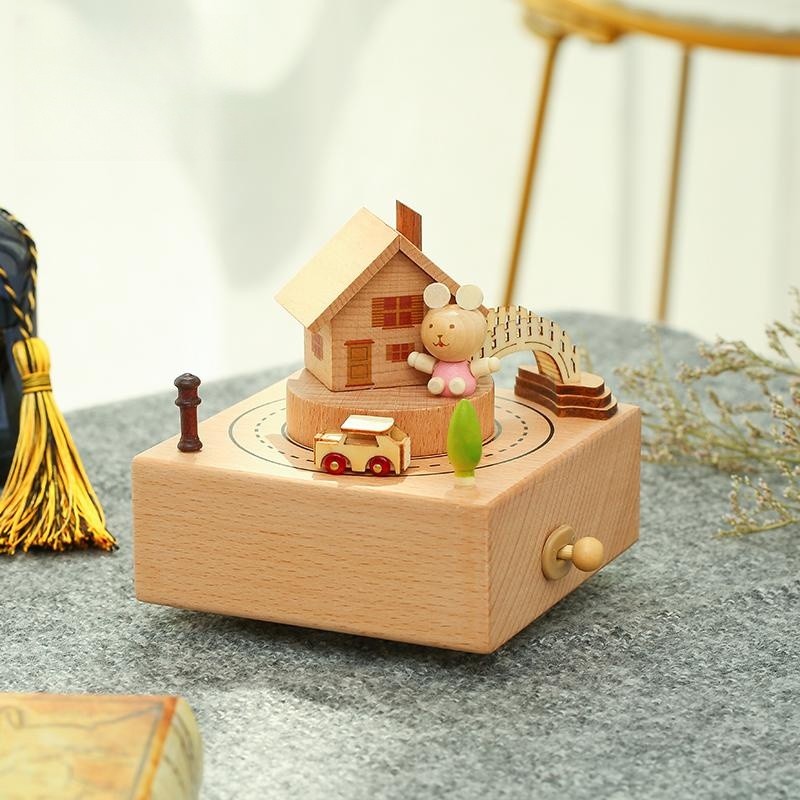 a cute wood music box