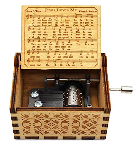 a wood music box with note patterns